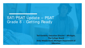 SAT/PSAT Update - PSAT Grade 8 - Getting Ready