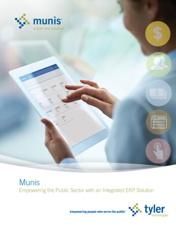 Munis Connects Your Organization - Tyler Technologies