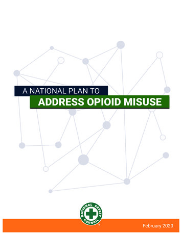 A National Plan To Address Opioid Misuse