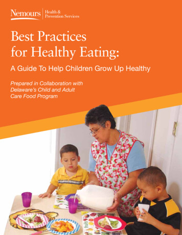 Best Practices For Healthy Eating - Department Of Public Health