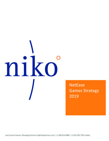 NetEase Games Strategy 2019 - Niko
