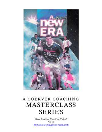 A COERVER COACHING MASTERCLASS SERIES - Soccer Coaching Courses