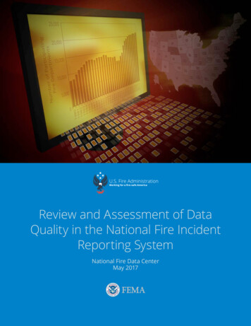 Review And Assessment Of Data Quality In The National Fire Incident .