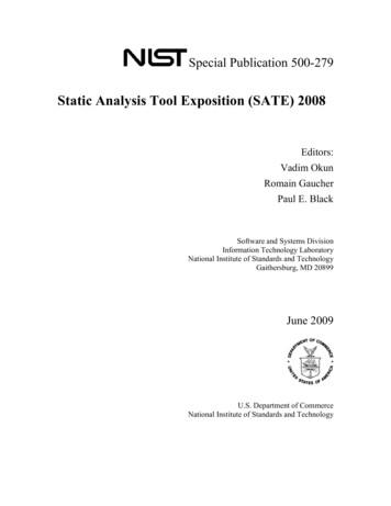 Static Analysis Tool Exposition (SATE) 2008