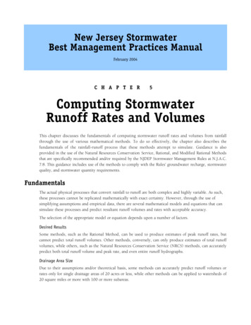 CHAPTER 5 Computing Stormwater Runoff Rates And Volumes