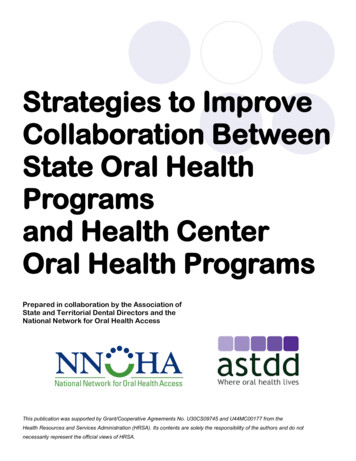 Strategies To Improve Collaboration Between State Oral Health . - ASTDD