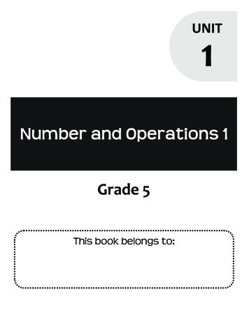 Number And Operations 1 - Mrs. Rausch 5th Grade Math
