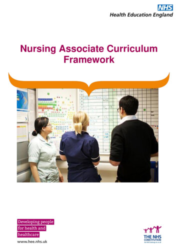 Nursing Associate Curriculum Framework - Health Education England