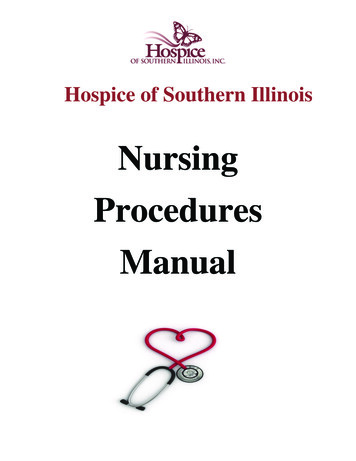 Nursing Procedures Manual - Hospice Of Southern Illinois