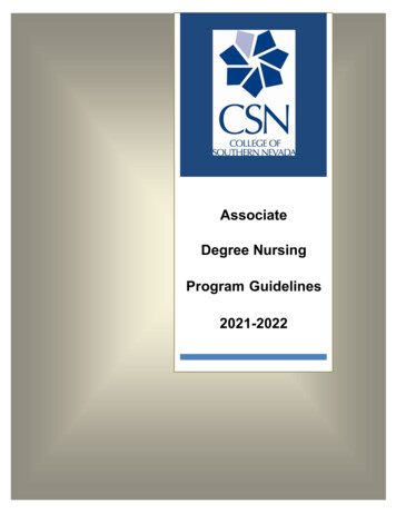Associate Degree Nursing Program Guidelines 2021-2022 - CSN