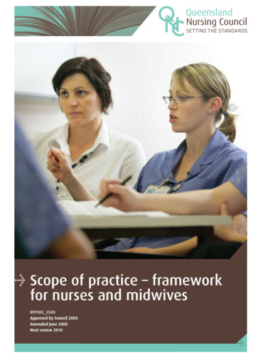 Scope Of Practice - Framework For Nurses And Midwives