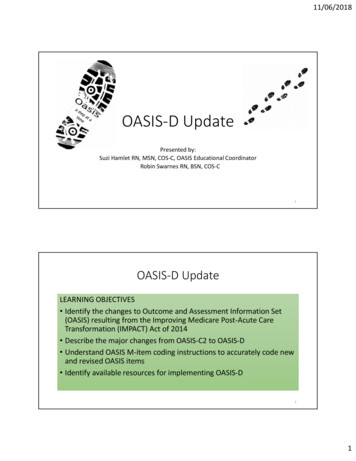 OASIS-D Handouts [Read-Only] - Missouri