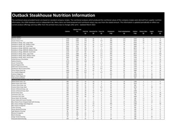 Outback Steakhouse Nutrition Information - Microsoft