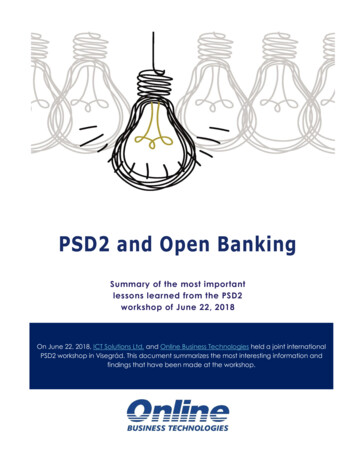 PSD2 And Open Banking - Online