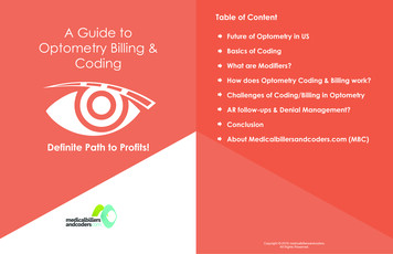 Table Of Content A Guide To Future Of Optometry In US Optometry Billing .