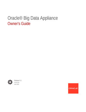 Oracle Big Data Appliance Owner's Guide