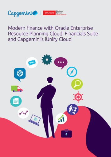 Oracle ERP Cloud Financials Suite - Capgemini
