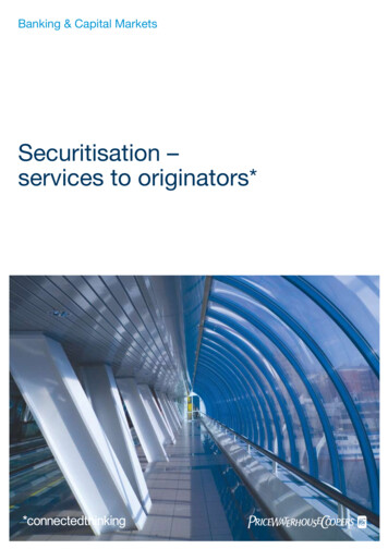 Securitisation - Services To Originators* - PwC