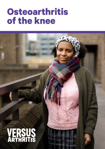 Osteoarthritis Of The Knee Information Booklet