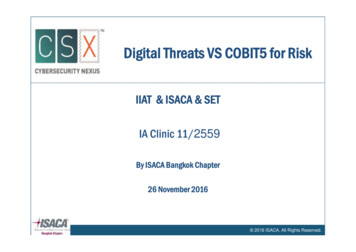 Digital Threats VS COBIT5 For Risk Final