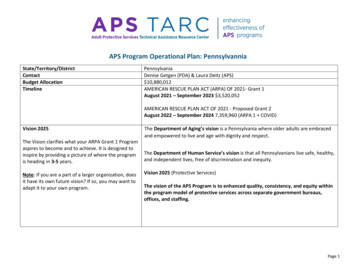 APS Program Operational Plan: Pennsylvannia - Acl.gov