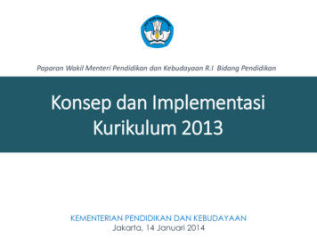 Konsep Dan Implementasi Kurikulum 2013 - Kemdikbud