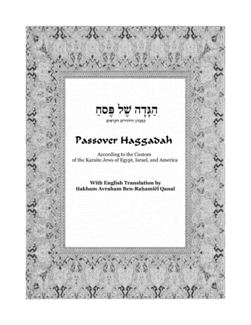 Passover Haggadah - The Karaite Jews Of America
