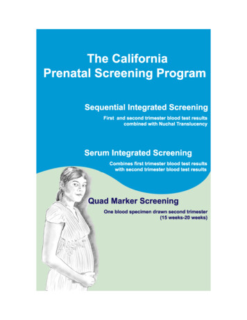 The California Prenatal Screening Program