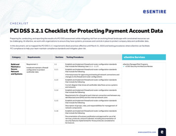PCI DSS 3.2.1 Checklist For Protecting Payment Account Data