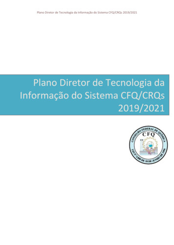 Plano Diretor De Tecnologia Da Informação Do Sistema CFQ . - Home - CFQ