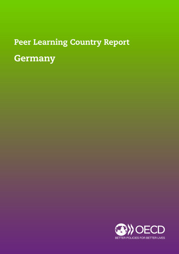 Peer Learning Country Report - OECD