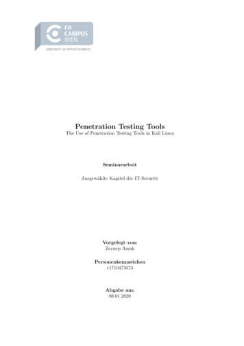 Penetration Testing Tools - Kali Linux - Wiki.elvis.science