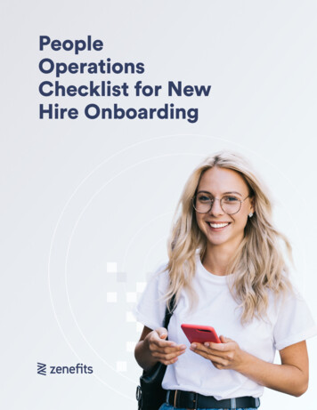 People Operations Checklist For New Hire Onboarding - Zenefits