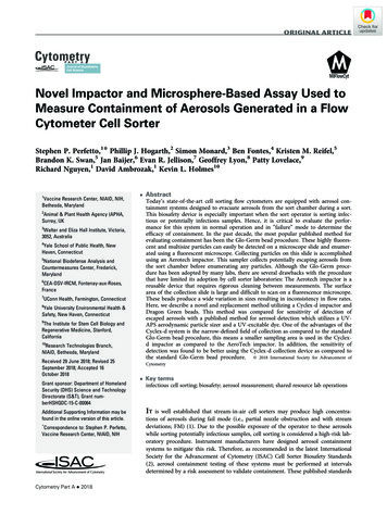 Novel Impactor And Microsphere‐Based Assay Used To Measure Containment .