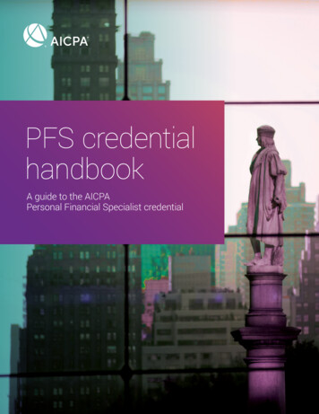 PFS Credential Handbook - AICPA
