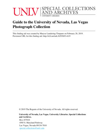 Photograph Collection Guide To The University Of Nevada, Las Vegas