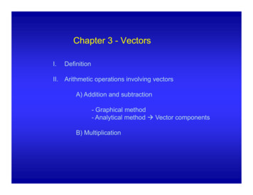 Chapter 3 - Vectors - Physics