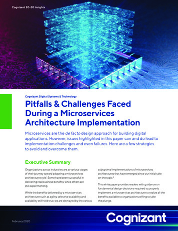 Pitfalls & Challenges Faced During A Microservices Architecture .