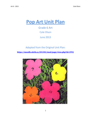 Pop Art Unit Plan - Weebly