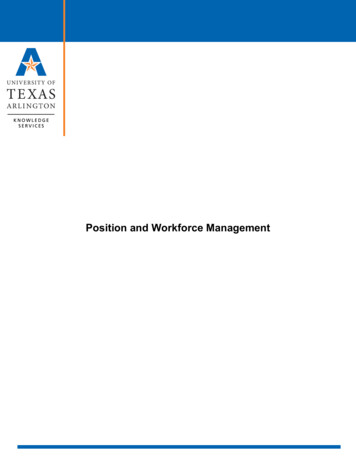Position And Workforce Management - UTA