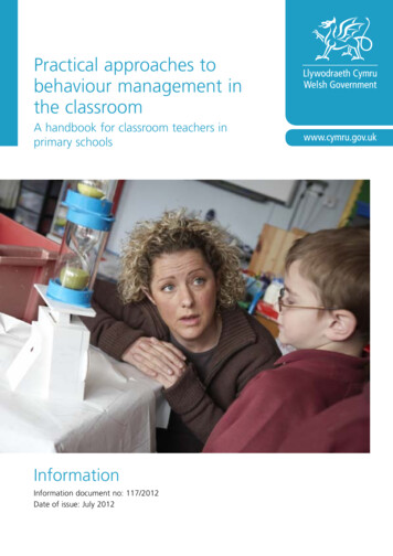 Practical Approaches To Behaviour Management In The Classroom