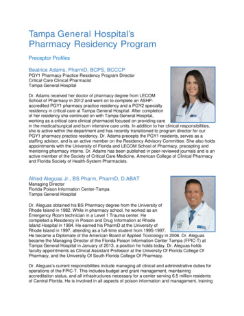 Tampa General Hospital S Pharmacy Residency Program