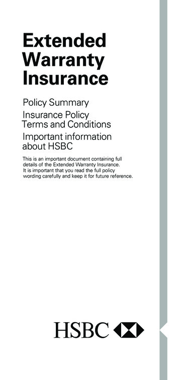 Extended Warranty Insurance - HSBC