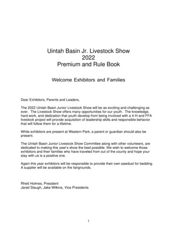 Uintah Basin Jr. Livestock Show 2022 Premium And Rule Book