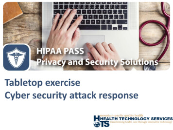 Tabletop Exercise Cyber Security Attack Response - Montana Primary Care .