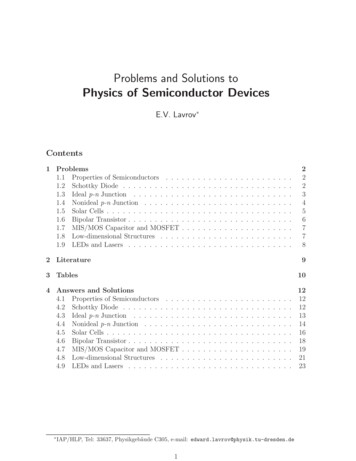 ProblemsandSolutionsto PhysicsofSemiconductorDevices