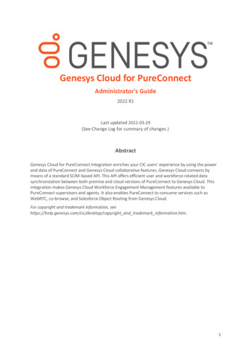 Genesys Cloud For PureConnect