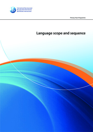 Language Scope And Sequence - International College, Beirut