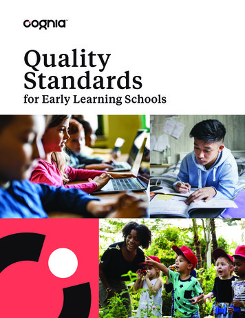 Quality Standards For Early Learning Schools - Cognia
