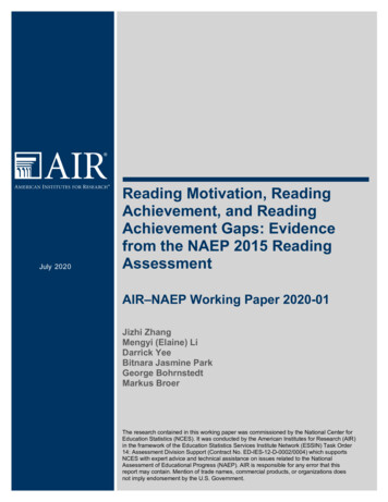 Reading Motivation, Reading Achievement, And Reading Achievement Gaps .